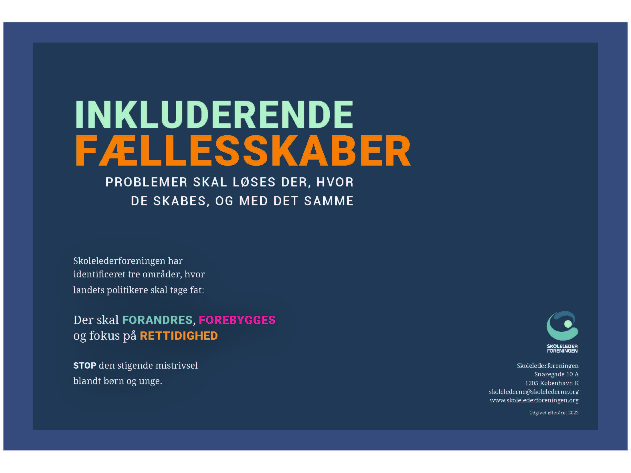 Blå baggrund med tekst: 