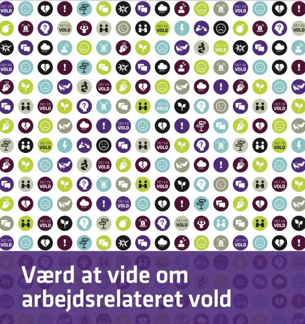 grafisk fremstilling af arbejdsrelateret vold med tekst: 